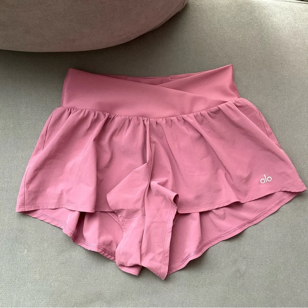 Alo Yoga V-Cute Running Short Pink Wild Rose XXS